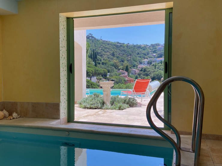 view from the inside pool